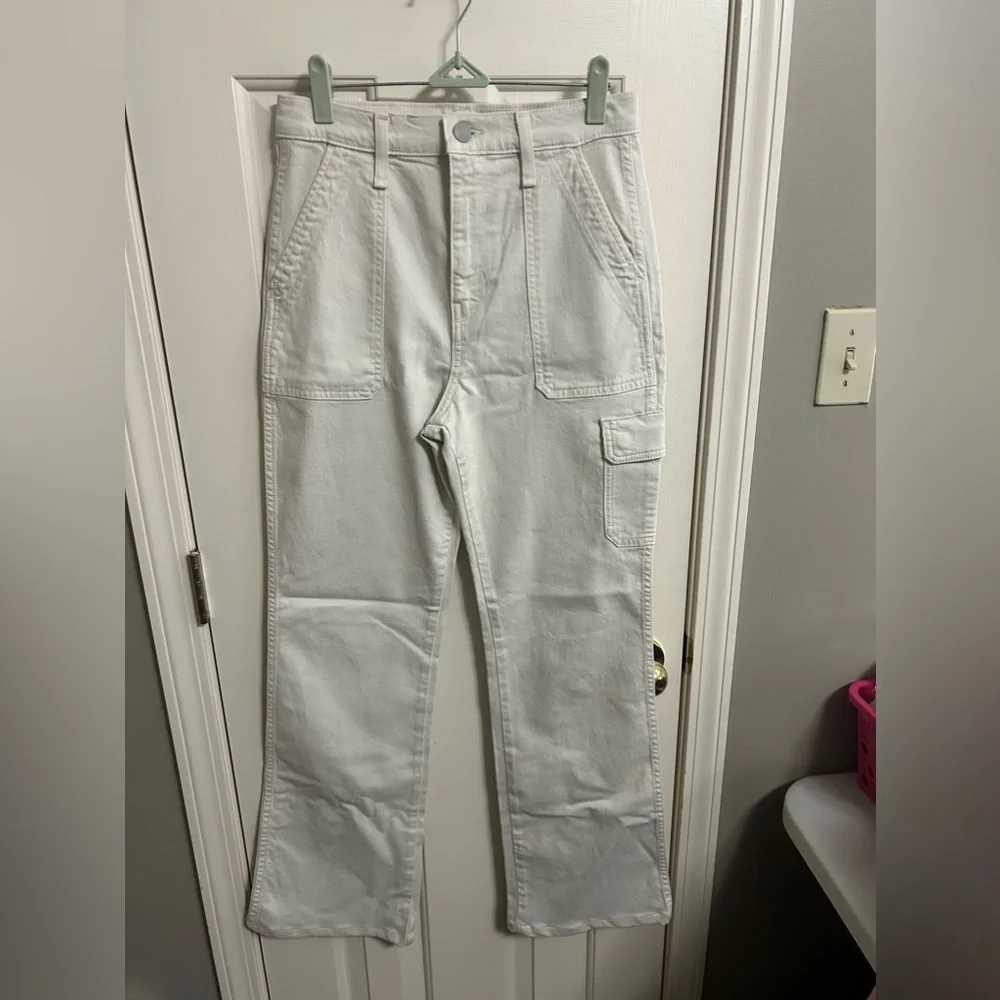 Hudson‎ Jeans Faye Utility Hi-rise Cargo Bootcut Pants Egret Size 28 - Picture 4 of 5
